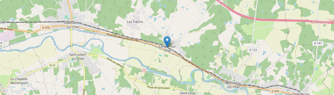 Langon-sur-Cher - Carte