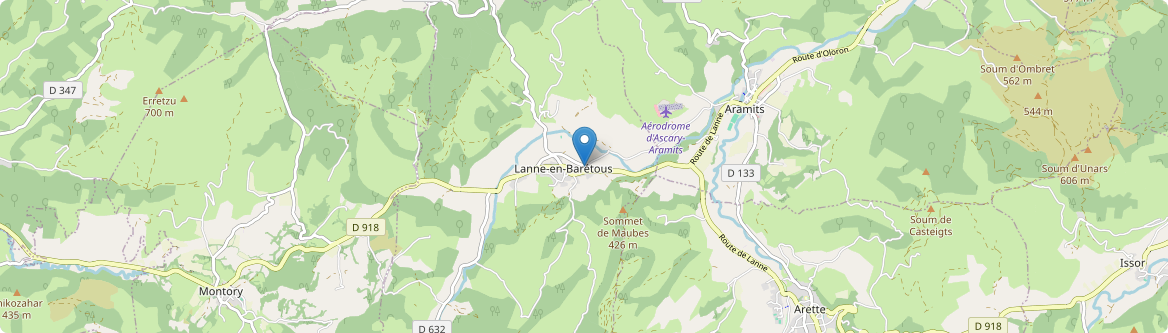 Lanne-en-Barétous - Carte