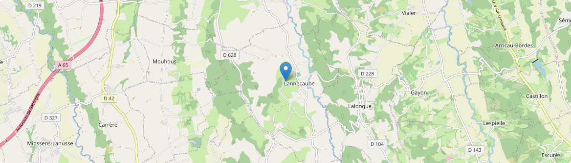 Lannecaube - Carte