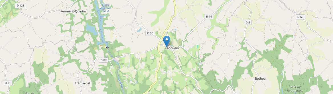 Lanrivain - Carte