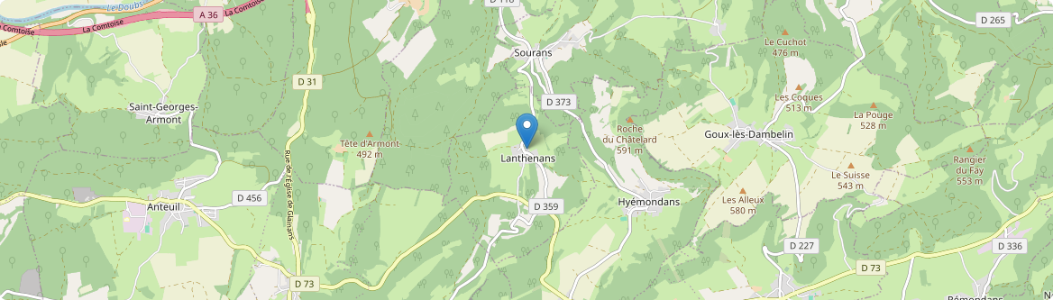Lanthenans - Carte