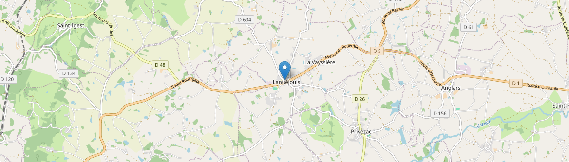 Lanuéjouls - Carte