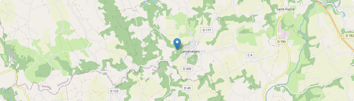 Lanvénégen - Carte