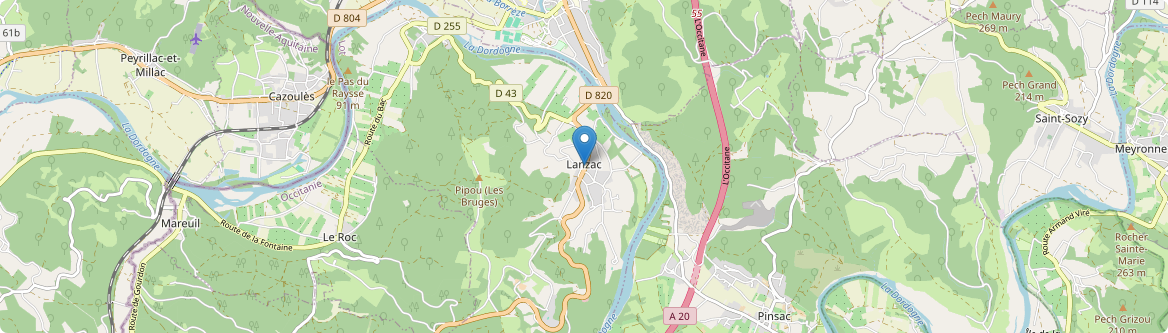 Lanzac - Carte