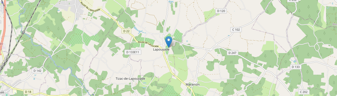 Lapouyade - Carte