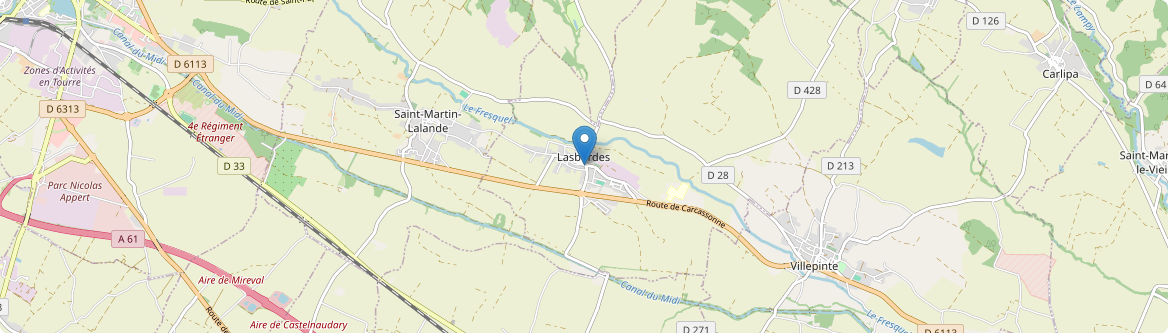 Lasbordes - Carte