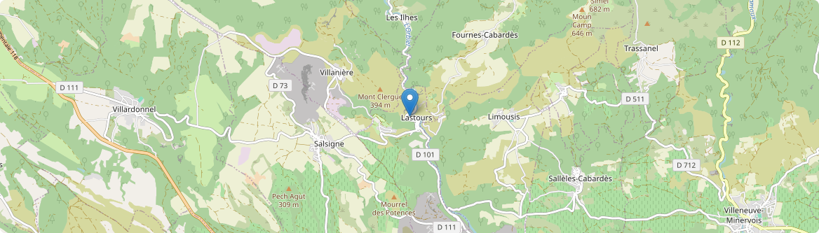 Lastours - Carte