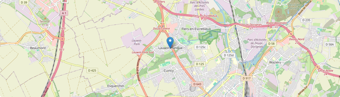 Lauwin-Planque - Carte