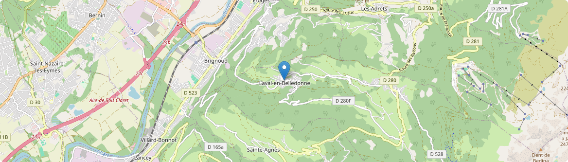 Laval-en-Belledonne - Carte
