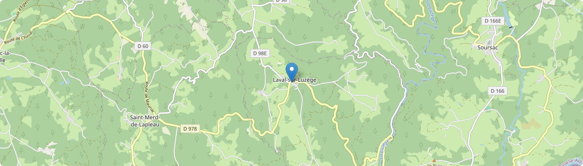 Laval-sur-Luzège - Carte