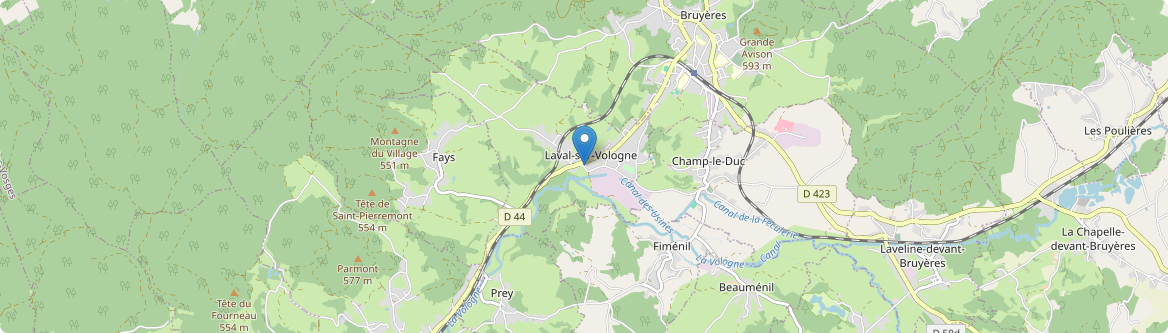 Laval-sur-Vologne - Carte