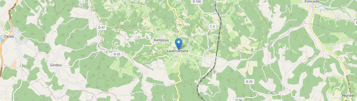 Lavercantière - Carte