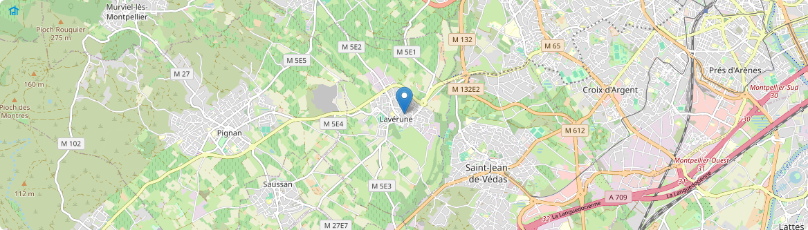 Lavérune - Carte