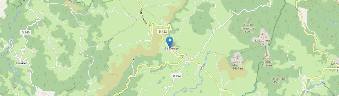 Béage - Carte