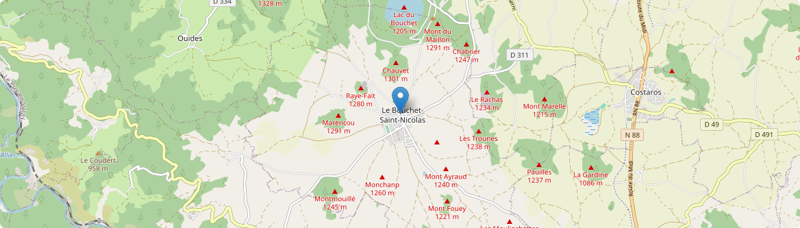 Bouchet-Saint-Nicolas - Carte
