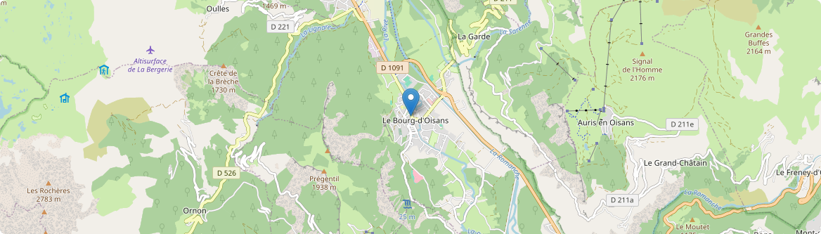 Bourg-d'Oisans - Carte