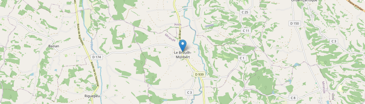 Brouilh-Monbert - Carte