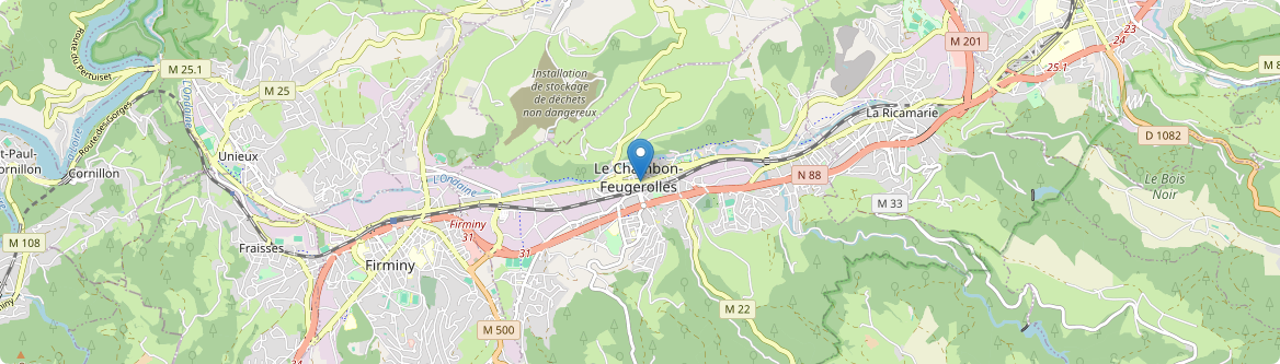 Chambon-Feugerolles - Carte