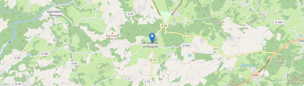 Châtenet-en-Dognon - Carte