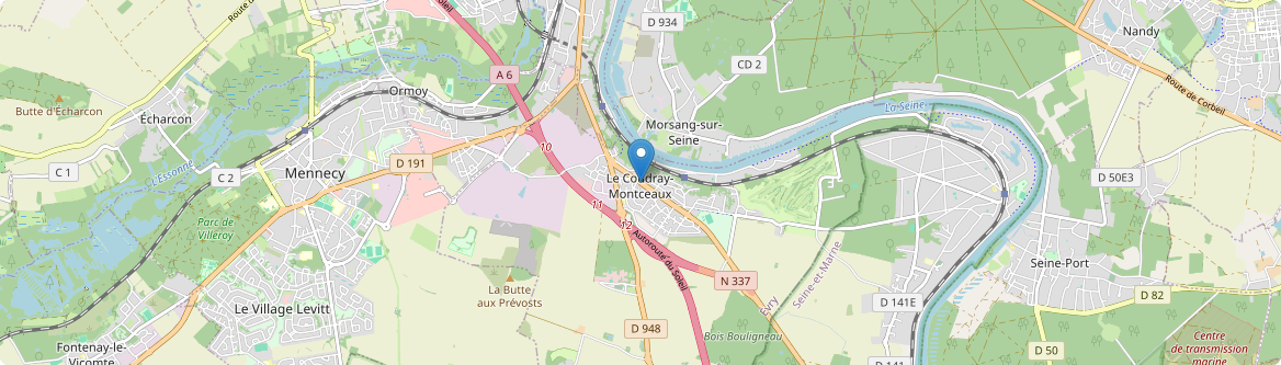 Coudray-Montceaux - Carte