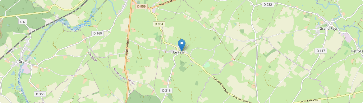 Favril - Carte