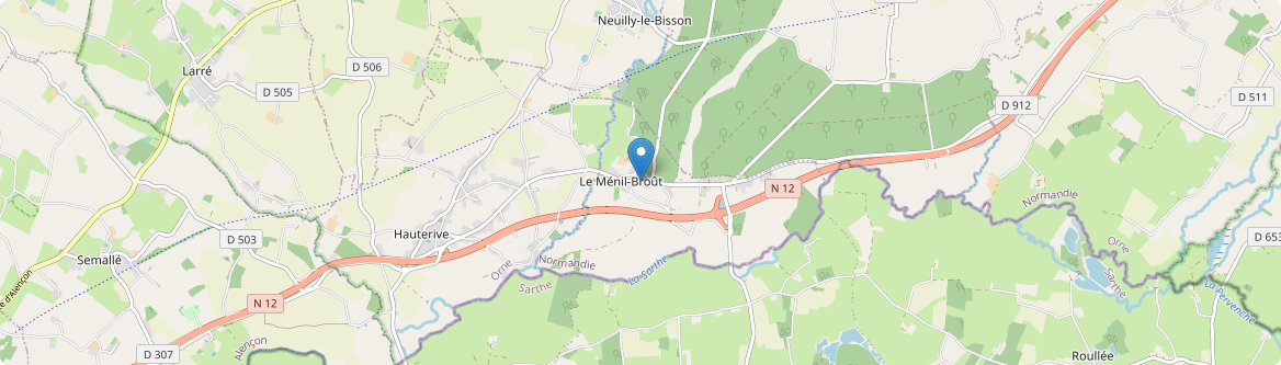 Ménil-Broût - Carte