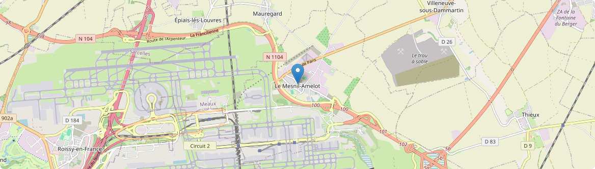 Mesnil-Amelot - Carte