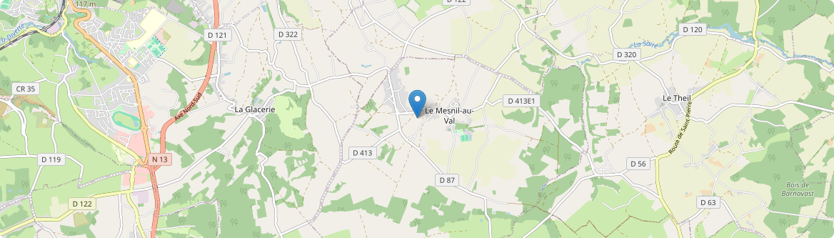 Mesnil-au-Val - Carte