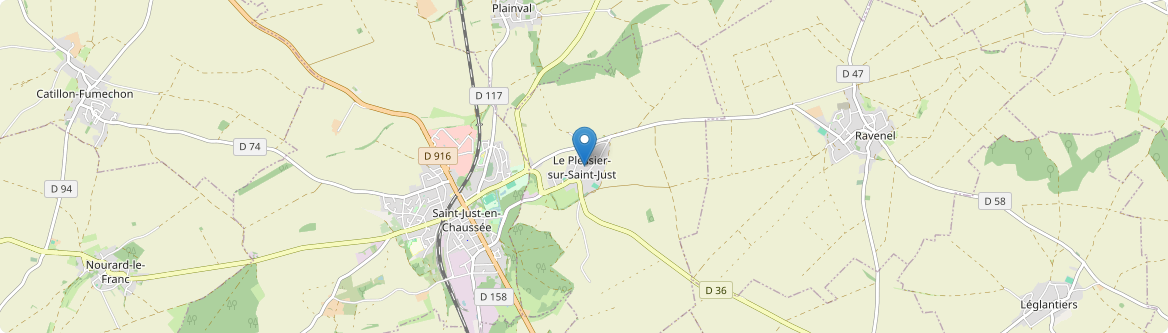 Plessier-sur-Saint-Just - Carte