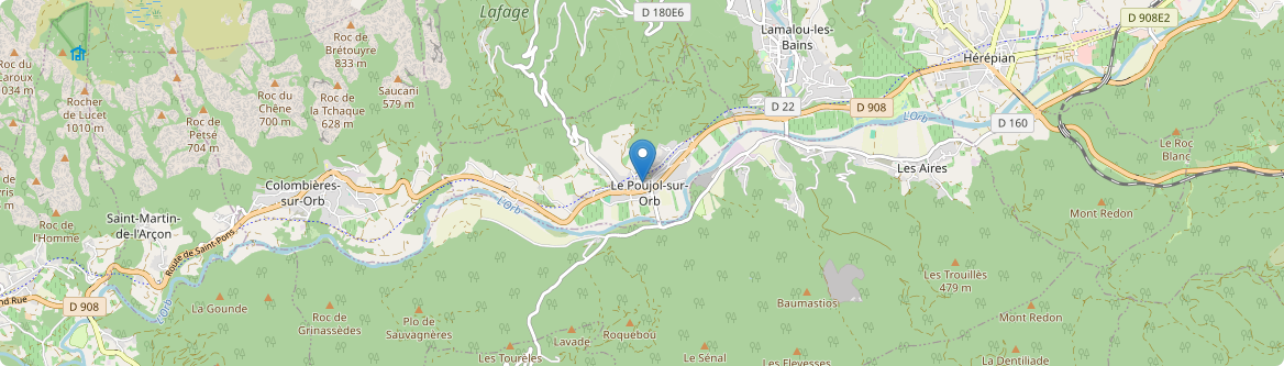 Poujol-sur-Orb - Carte