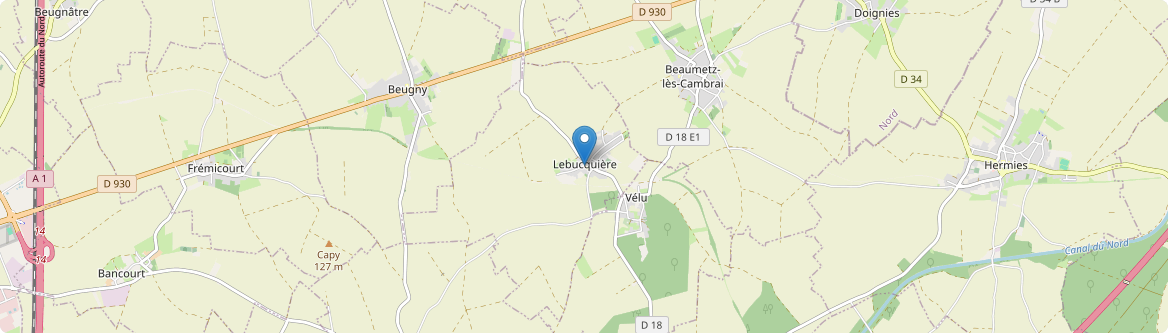 Lebucquière - Carte