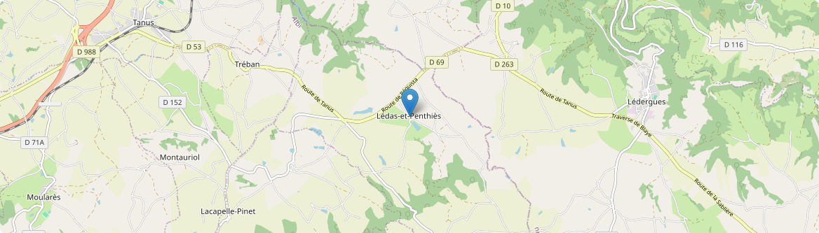 Lédas-et-Penthiès - Carte