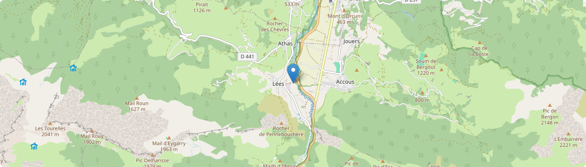 Lées-Athas - Carte