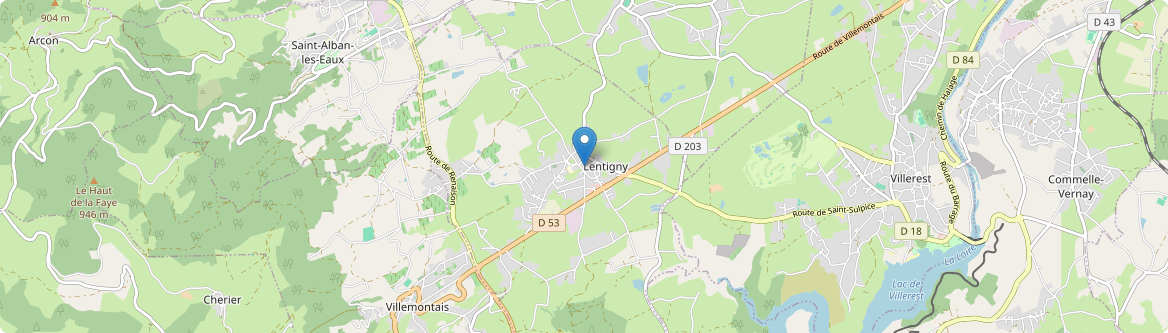 Lentigny - Carte