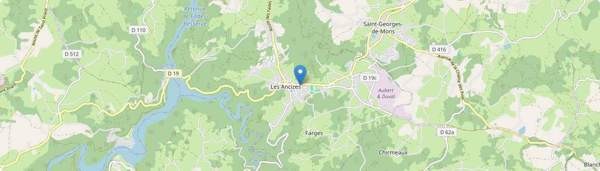 Ancizes-Comps - Carte