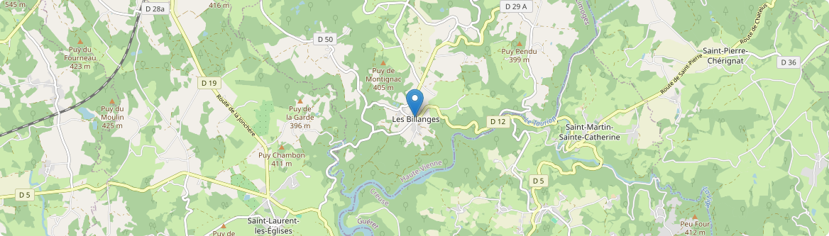 Billanges - Carte