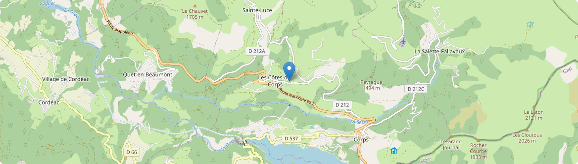 Côtes-de-Corps - Carte