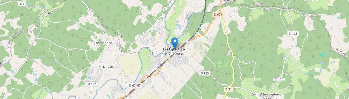 Églisottes-et-Chalaures - Carte