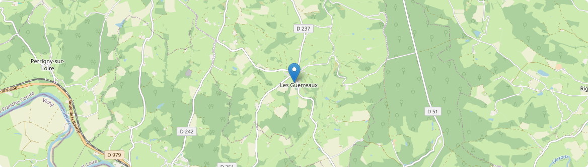 Guerreaux - Carte