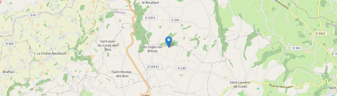 Loges-sur-Brécey - Carte