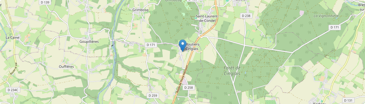 Moutiers-en-Cinglais - Carte