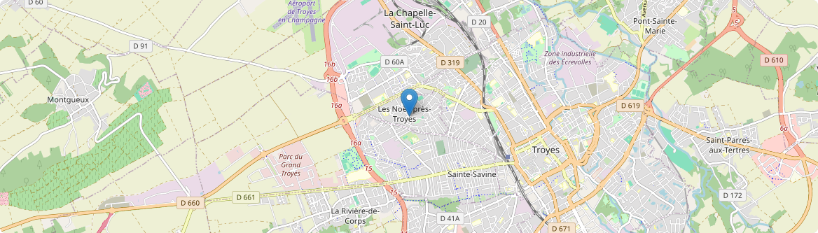 Noës-près-Troyes - Carte