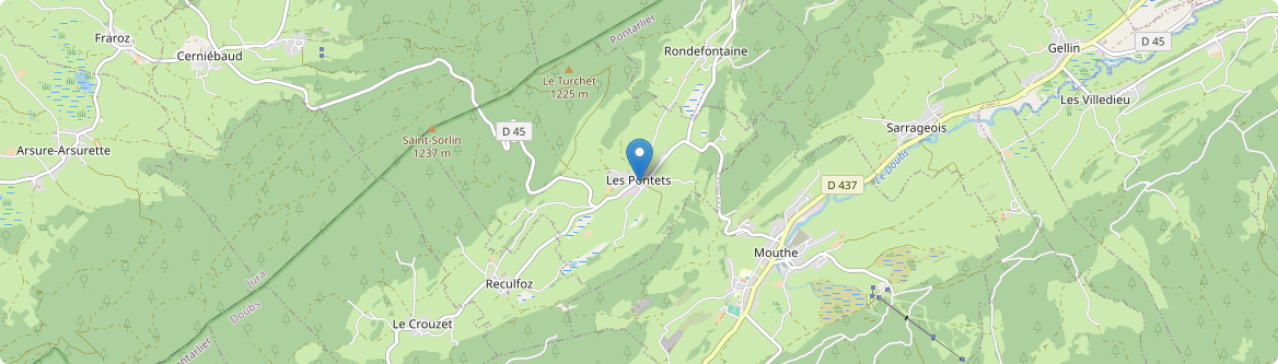 Pontets - Carte