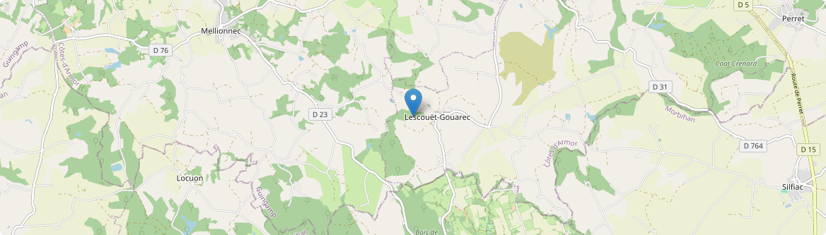 Lescouët-Gouarec - Carte