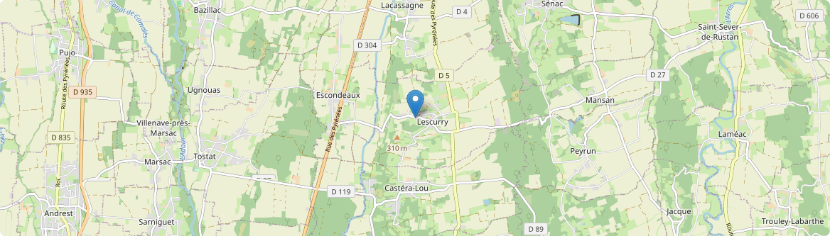 Lescurry - Carte