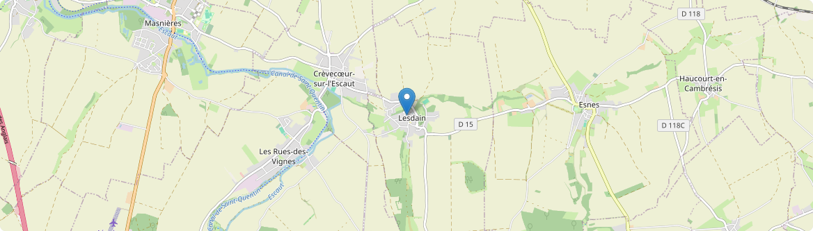 Lesdain - Carte