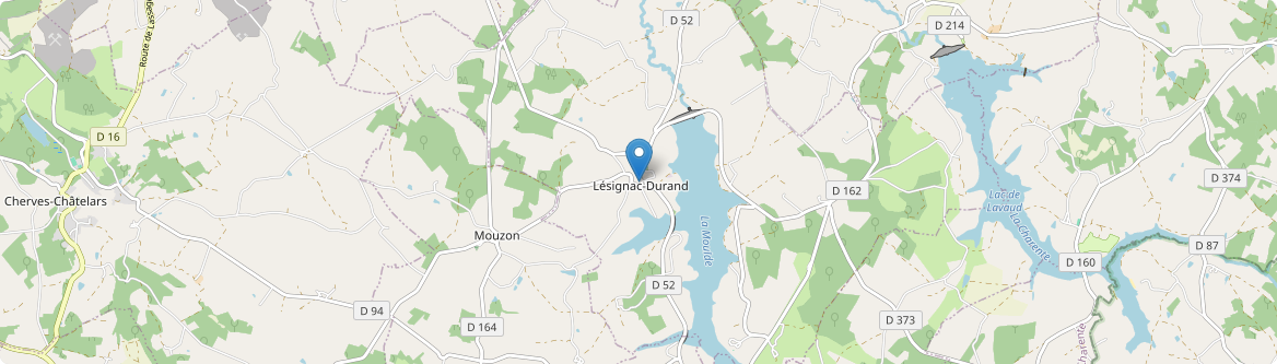 Lésignac-Durand - Carte