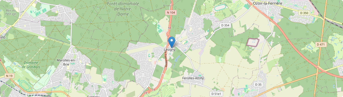 Lésigny - Carte