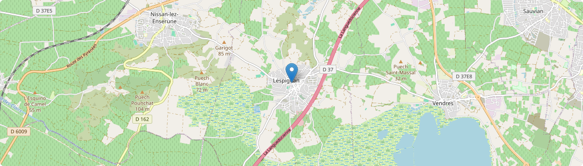 Lespignan - Carte