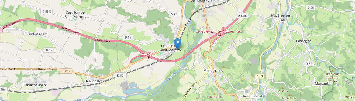 Lestelle-de-Saint-Martory - Carte